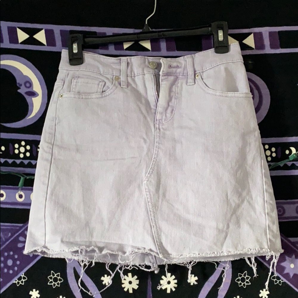 Lavender Denim Miniskirt